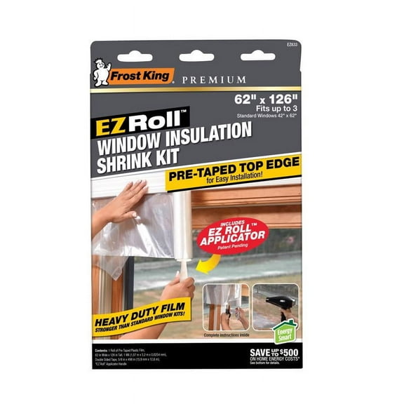 Frost King EZ833 Roll-on Window Insulation Kit, 62 x 126 in. - Quantity 1