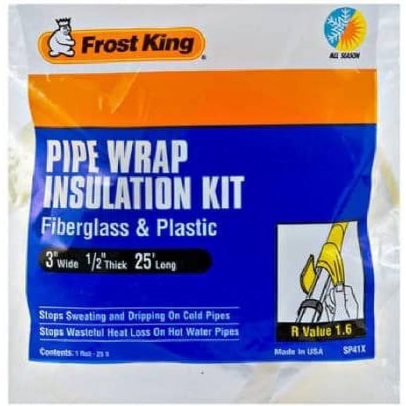 Thermwell Products SP41X 3-Inch x 25-Ft. Fiberglass Pipe Wrap Insulation Kit - Quantity 24