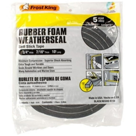 Thermwell R734H Frost King Black Foam Tape- 10 ft.