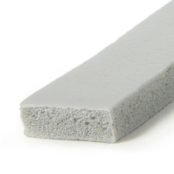 THERMWELL Gray Vinyl Foam Weatherstrip Tape, 3/4 x 3/16-In. x 17-Ft. V449H