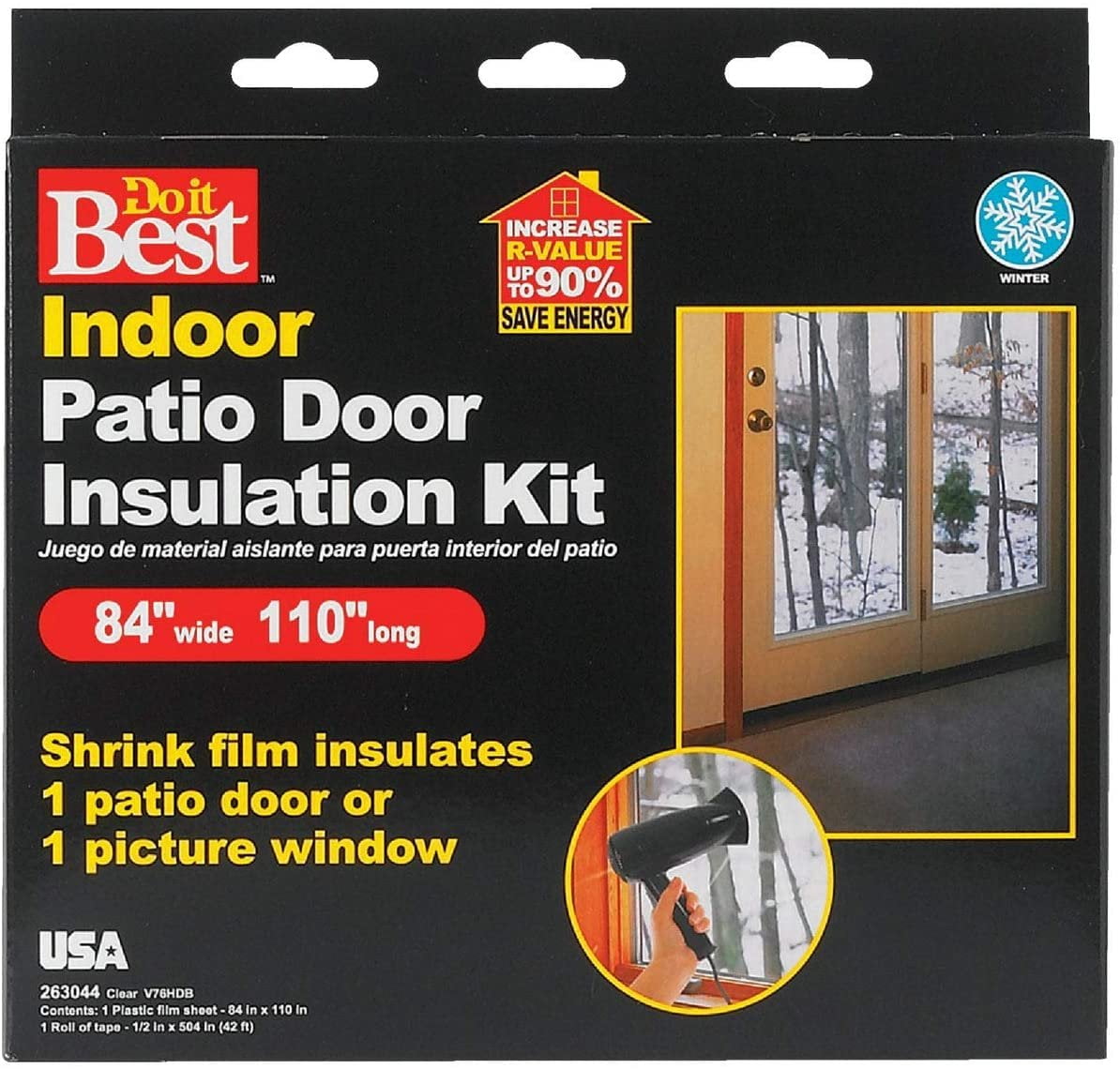 Thermwell V76HDB Indoor Patio Door Insulation Kit