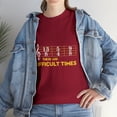 thumbnail image 1 of These Are Difficult Times  Yellow Text Music Lover Gift T-Shirt, 1 of 2
