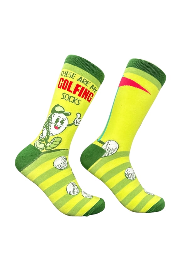 These Are My Golfing Socks Funny Sarcastic Golf Graphic Novelty Footwear For Men