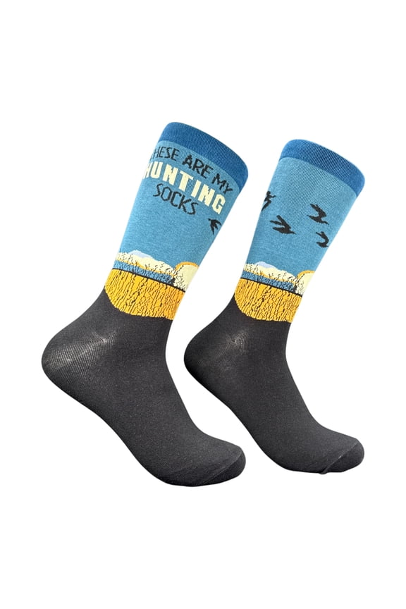 These Are My Hunting Socks Funny Sarcastic Hunter Graphic Novelty Footwear For Men