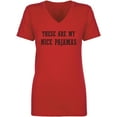 thumbnail image 1 of These Are My Nice Pajamas Womens V-Neck T-Shirt, 1 of 2