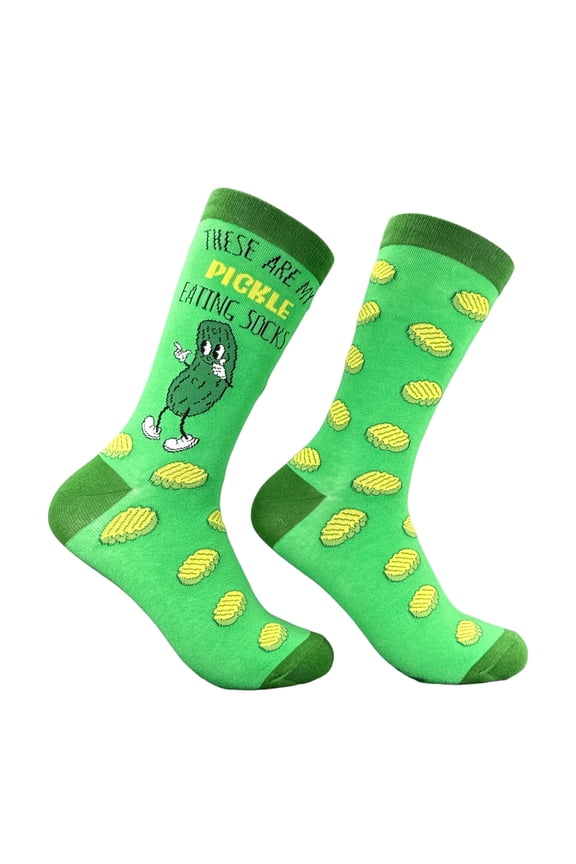 These Are My Pickle Eating Socks Funny Sarcastic Food Graphic Novelty Footwear For Ladies