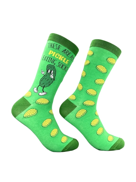 These Are My Pickle Eating Socks Funny Sarcastic Food Graphic Novelty Footwear For Men
