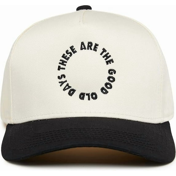These Are The Good Old Days Hat, Retro Embroidered Quote Trucker Cap, Nostalgic Aesthetic Baseball Hat, Vintage-Inspired Cap for Women or Men