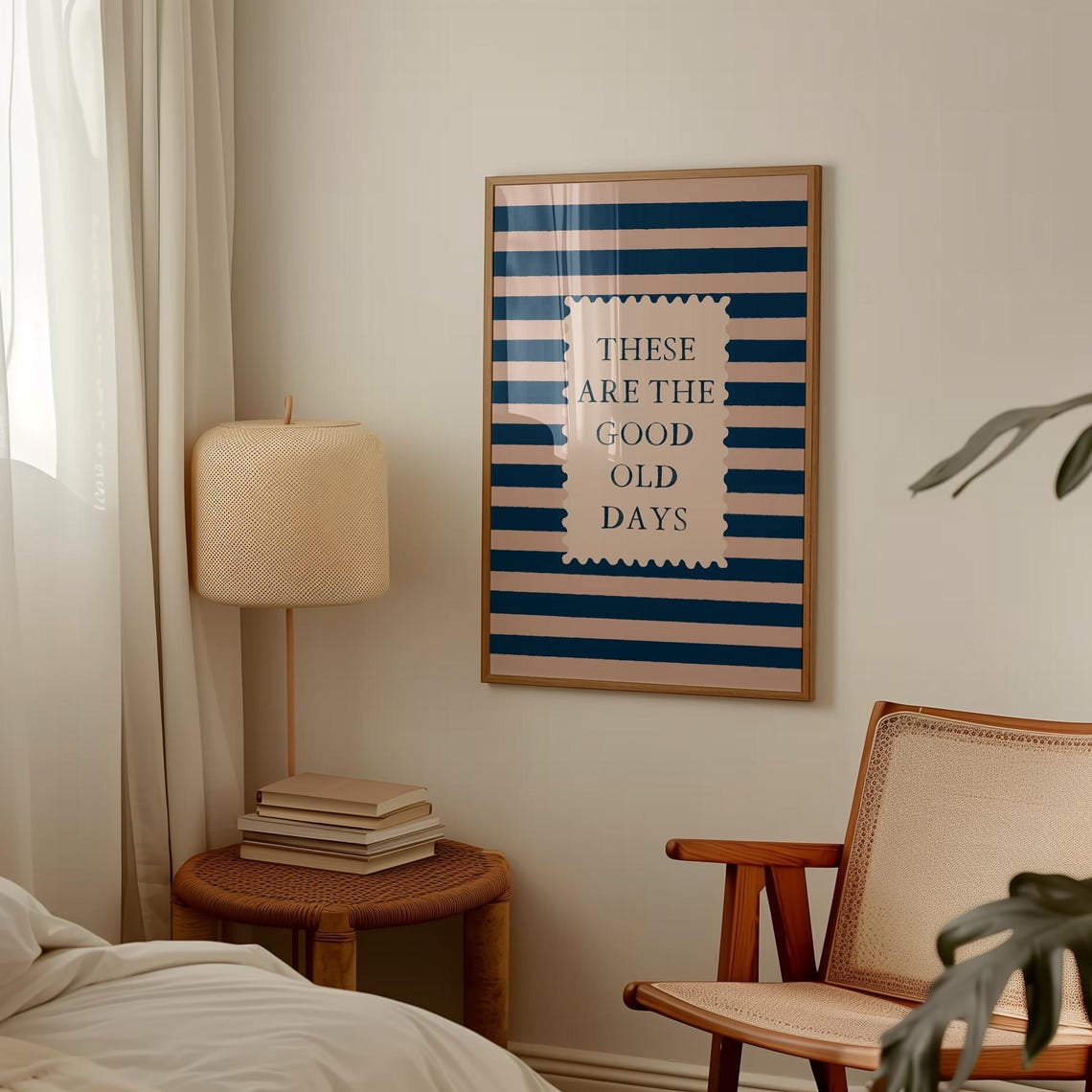 These Are The Good Old Days Wall Art Print, Retro Hand Lettered Quote ...