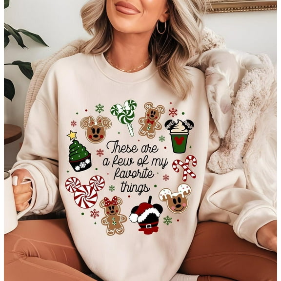 These Are a Few of My Favorite Things Christmas Sweatshirt, Cute Holiday Graphic Pullover, Festive Cozy Winter Sweater