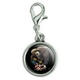 thumbnail image 1 of These Colors Don't Run Patriotic Eagle USA American Flag Antiqued Bracelet Pendant Zipper Pull Charm with Lobster Clasp, 1 of 5