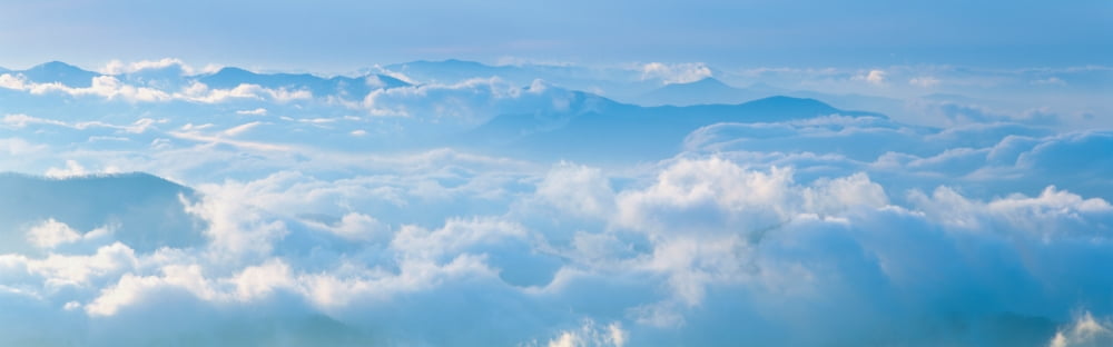 These are clouds situated over the Great Smoky Mountain National Park Canvas Art - Panoramic Images (27 x 9)