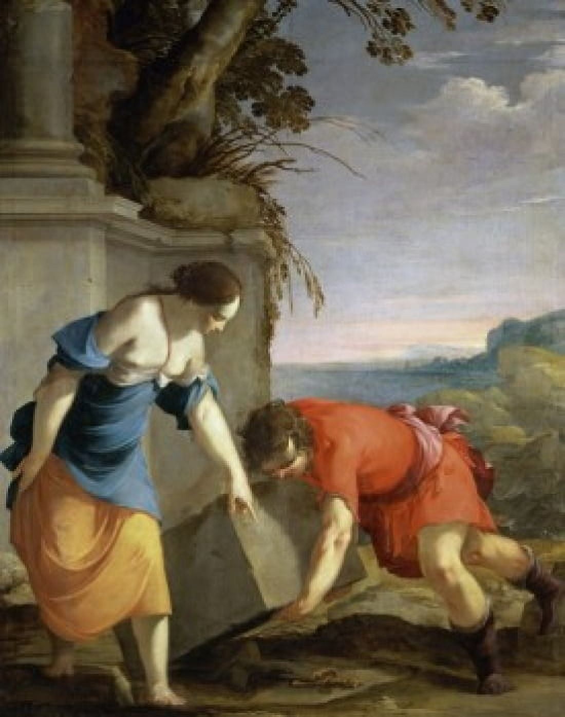 Theseus Finds His Fathers Sword 1634 Laurent de La Hyre (1606-1656 French) Musee des Beaux-Arts Caen Canvas Art - Laurent de La Hyre (24 x 36)