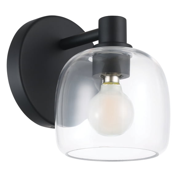 Thesis 206996A Valentina 1 Light 5" Wide Bathroom Sconce - Black