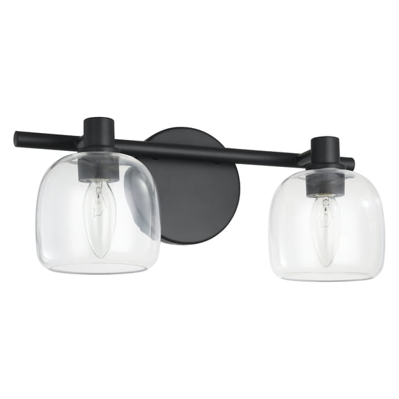 Thesis 207003A Valentina 2 Light 15" Wide Vanity Light - Black