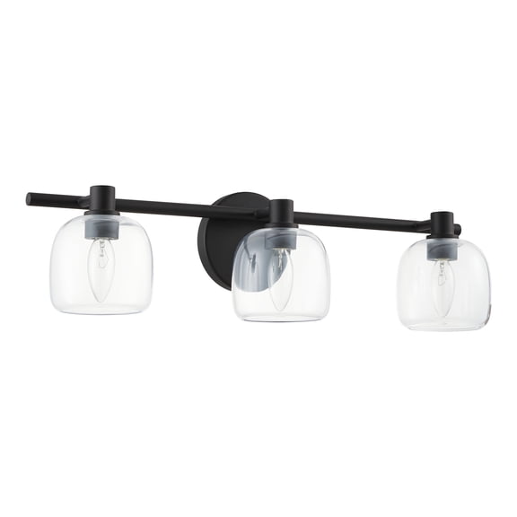 Thesis 207009A Valentina 3 Light 24" Wide Vanity Light - Black