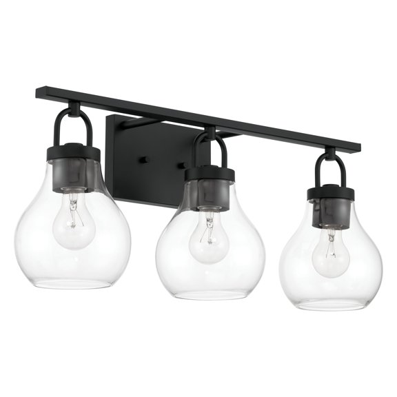Thesis 207636A Mansfield 3 Light 24" Wide Vanity Light - Black