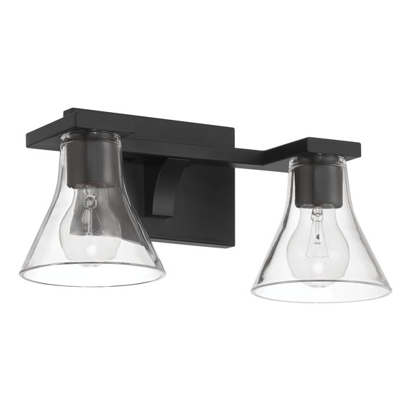 Thesis 207662A Gilford 2 Light 14" Wide Vanity Light - Black