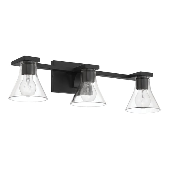 Thesis 207663A Gilford 3 Light 24" Wide Vanity Light - Black