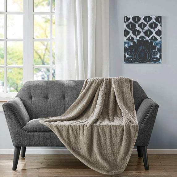 Thesis Home Etched Faux Fur Berber Throw