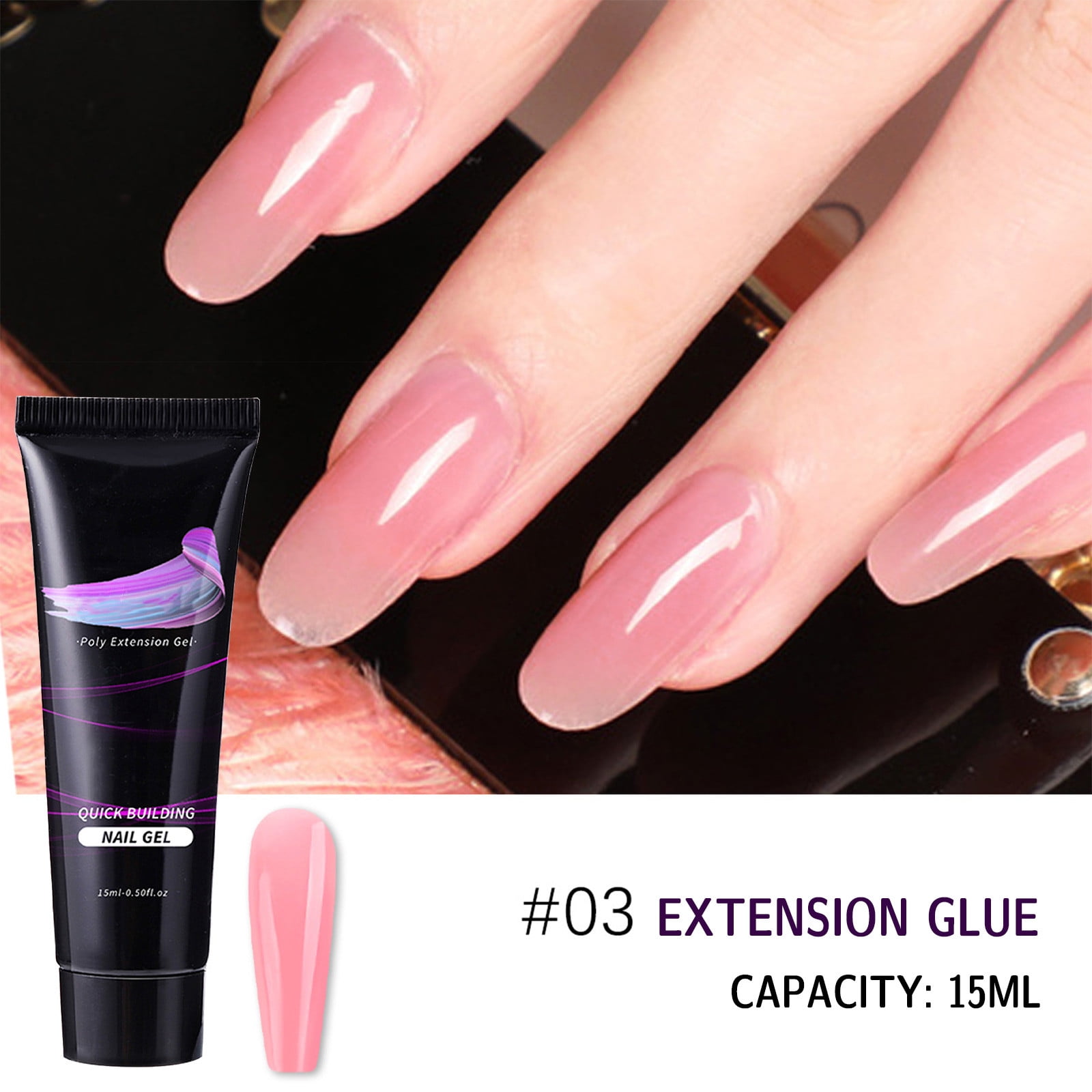 Nail Bottle Coffin Nails Tips Full Cover Gel Extension Sculpting Gel Clear Nails French Manicure Pen Gel Gel Medium Glue Glam Nail Salon Form 1099c Nail Gel Set Bling Gel Sculpting Gel Nails