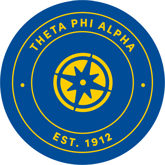 Theta Phi Alpha Car Decal Sticker - Officially Licensed Sorority Window Sticker, Full Color Circle Logo Design
