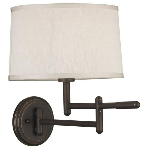 Theta Wall Swing Arm Lamp with Copper Finish