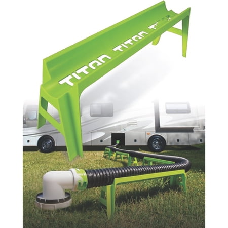 Thetford 17919, Green Durable Poly Hose Support, RV Sewer System Accessories with Easy Set-Up
