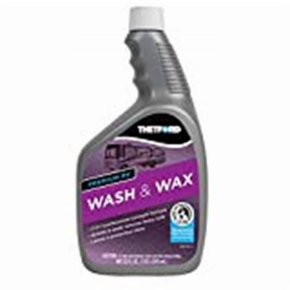 Thetford 32 oz RV Wash Wax - Professional Strength Formula for Tough Soils and Protective Shine