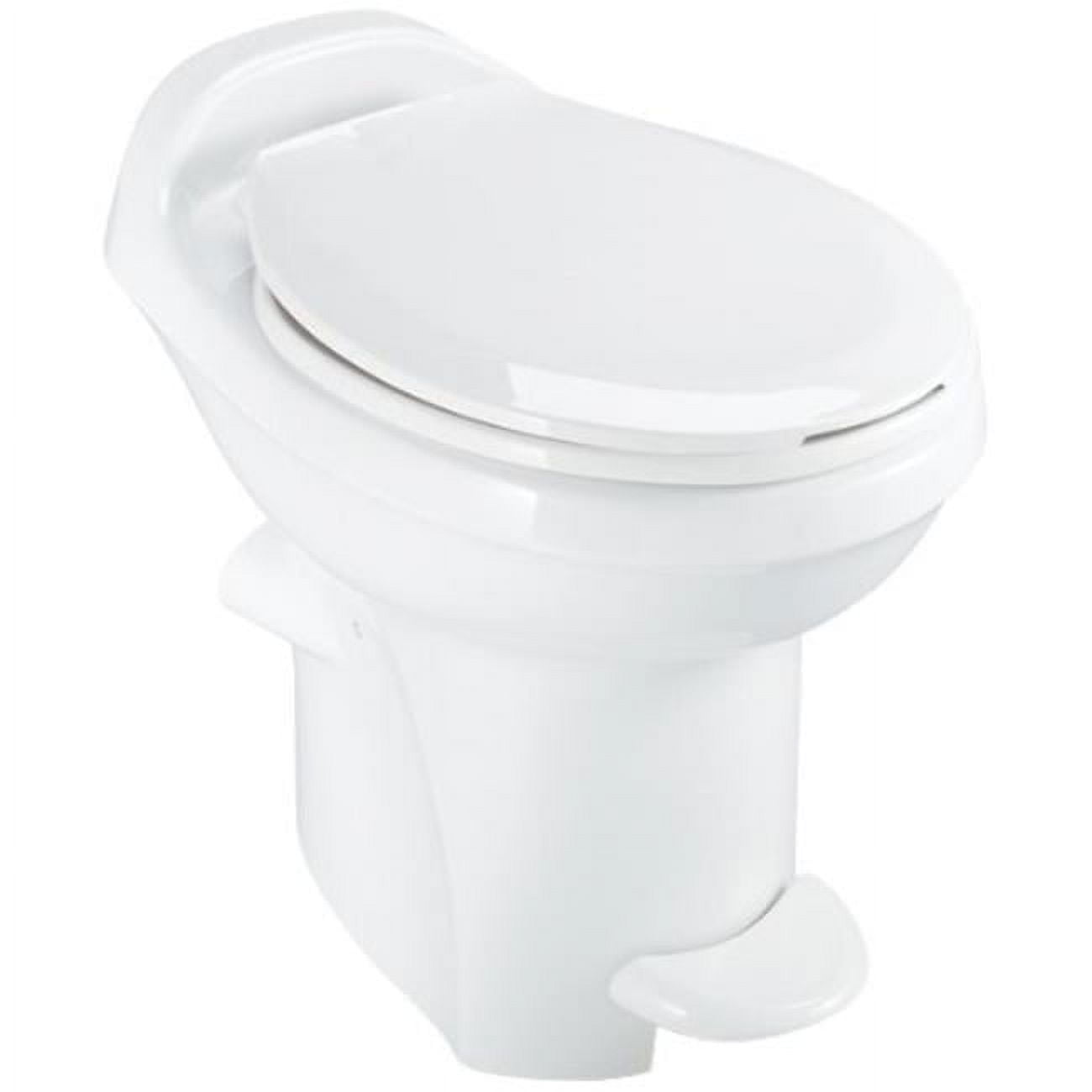 High Profile White Round Pedal Flush Control Toilet