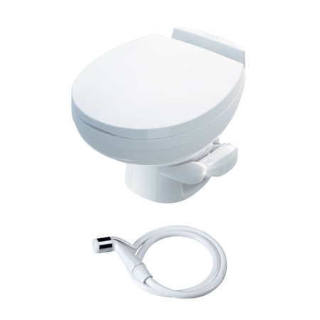 Thetford Aqua-Magic Residence RV Toilet, Hand Sprayer, Low, White, 42174