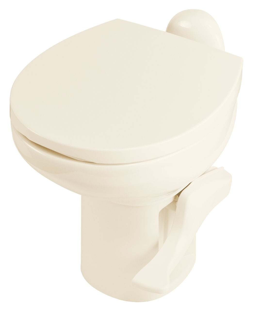 Bone High Profile Round RV Toilet with Pedal Flush Control