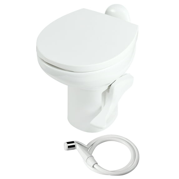 Thetford Aqua-Magic Style II RV Toilet w/ Hand Sprayer, High, White, 42060,17-7/8 x 20 x 15 in