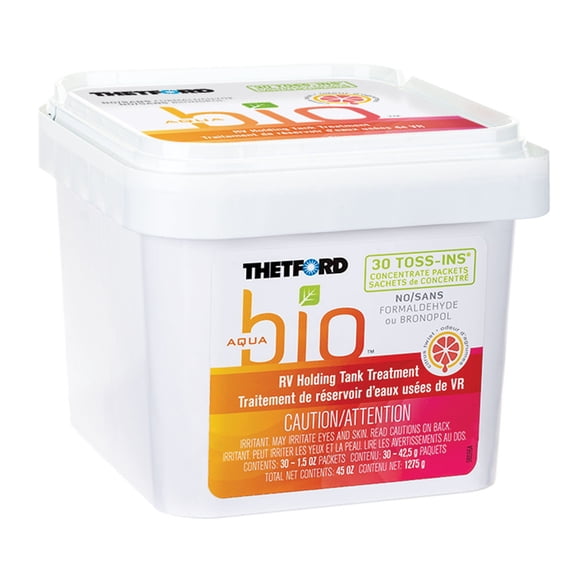 Thetford AquaBio Rv Holding Tank Treatment Citrus Twist Scent, Formaldehyde Free 30 Count Toss-Ins