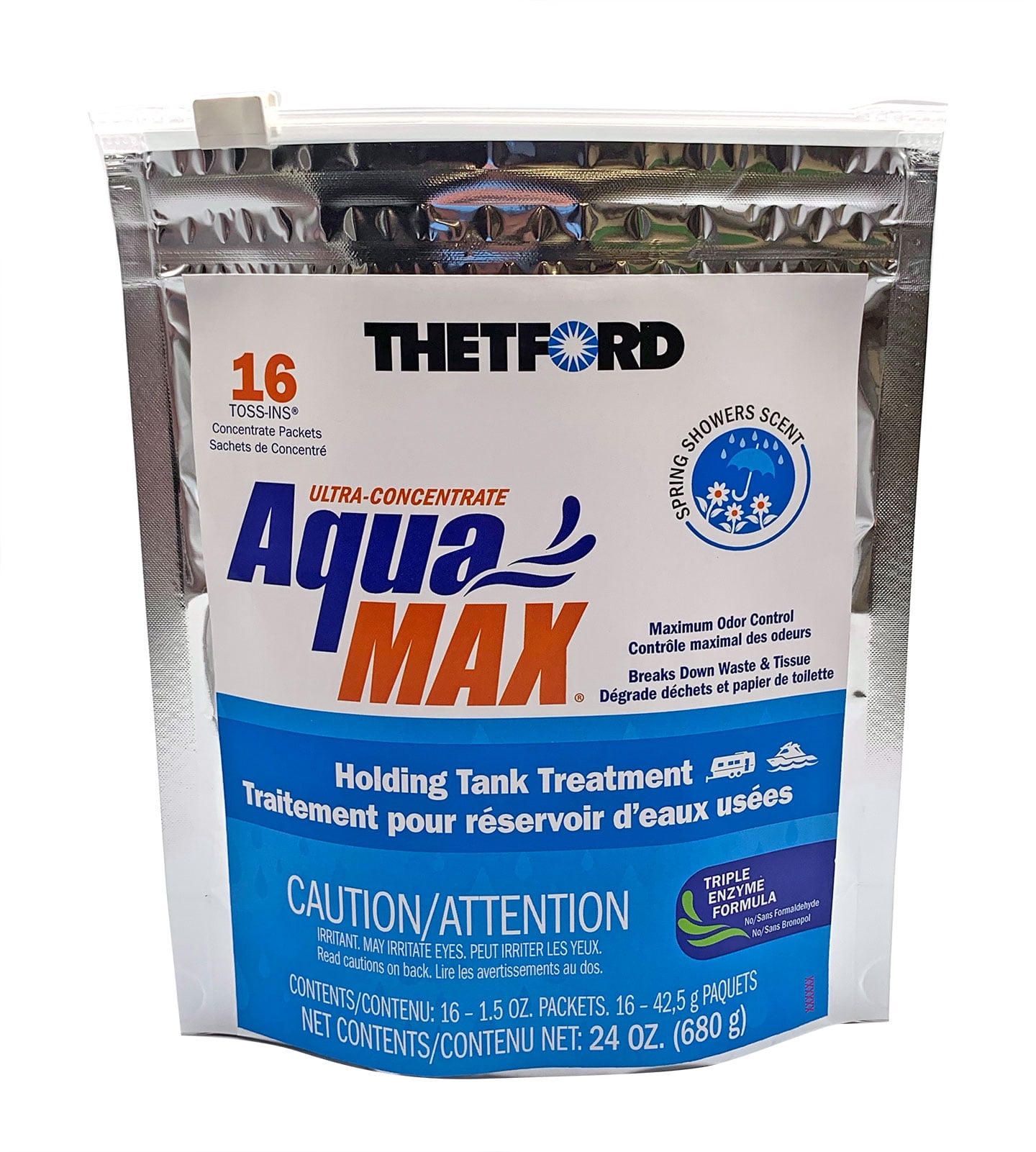 Thetford Aqua MAX® Spring Showers RV and Marine Holding Tank Treatment,16-Count Toss-Ins (96631)