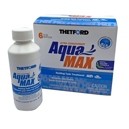 Thetford Aqua MAX® Spring Showers RV and Marine Holding Tank Treatment, 6 x 8-oz Liquid (96634)