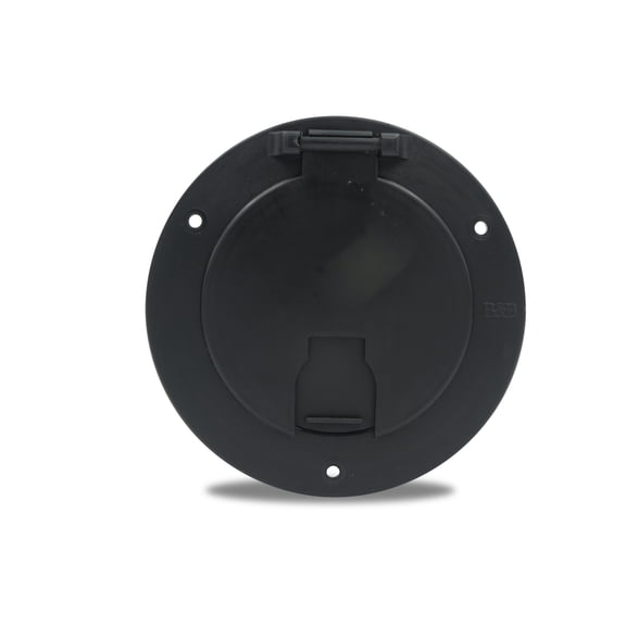 Thetford | B&B Molders RV Deluxe Round Electric Hatch w/ Back, Black, 94330
