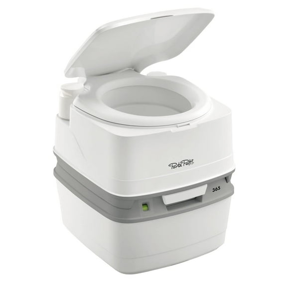 PORTA POTTI 365 WHITE/GRAY PLASTIC PORTABLE TOILET 5.5 GALLONS