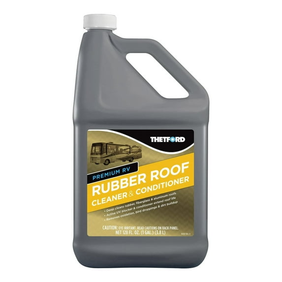 Thetford Premium RV Rubber (EPDM) Roof Cleaner & Conditioner - Non-Toxic / Non-Abrasive 1 Gallon - PN 32513