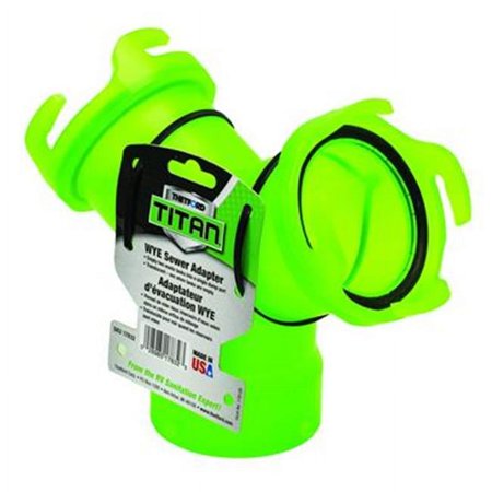 Thetford  Titan Sewer Hose Wye Adapter - Translucent Green