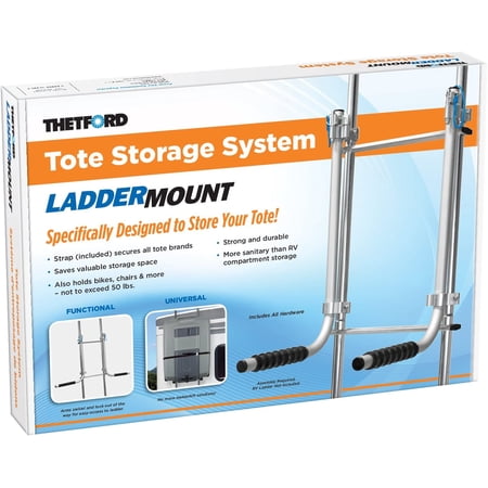 Thetford Universal RV Ladder Mounted Tote Storage System, 50 Pound Capacity