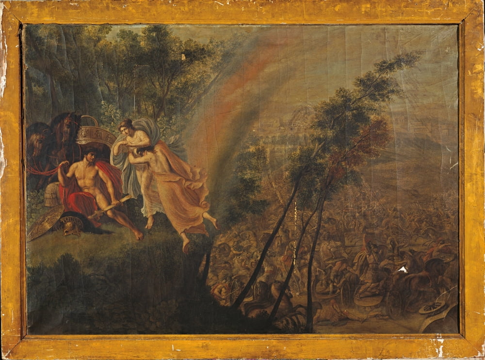 Thetis Comforting Achilles Canvas Art - (24 x 18)