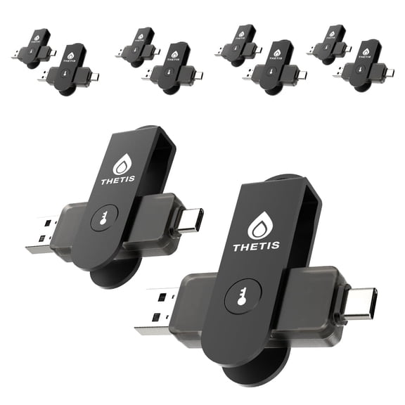 Thetis Pro For Business - FIDO2 Security Key L1 MFA & NFC Passkey For School ERP, Employee Online Account, Compatible with Coinbase Google Workspace Apple ID Window Salesforce,Dual USB A +USB C