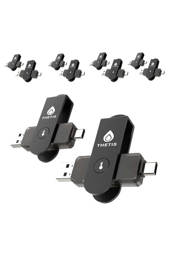 Pro For Business - FIDO2 Security Key L1 MFA & NFC Passkey For School ERP, Employee Online Account, Compatible with Coinbase Google Workspace Apple ID Window Salesforce,Dual USB A +USB C