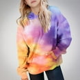 thumbnail image 1 of Thetops Big Girls 11T Orange Tie Dye Hoodie - 100% Polyester, Lightweight, Machine Washable with Kangaroo Pocket, 1 of 6