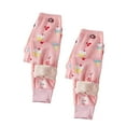 thumbnail image 1 of Thetops Big Girls' 7T Pink Fleece Lined Cotton Pants 2-Pack - Cute Patterns, Elastic Waist, Warm for Fall/Winter, Casual Daily & Outdoor Wear, 1 of 3
