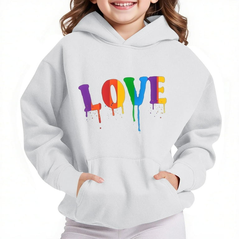 Graphic Sweatshirt Walmart Rainbow Sweatshirt Thetops Big Girls