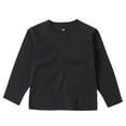 thumbnail image 1 of Thetops Big Girls Long Sleeve Cotton T-Shirt - Black, Size 13-14T, Soft Breathable Crew Neck, Comfortable Casual Top for 13-14 Years Old Kids, 1 of 3