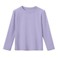 thumbnail image 1 of Thetops Big Girls Purple Long Sleeve Cotton T-Shirt - 11T, 100% Soft Breathable, Sensitive Skin-Friendly, Comfortable for Daily Wear & Casual Outings, 1 of 6