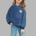 thumbnail image 1 of Thetops Infant Panda Hoodie, Stretchy Soft with Kangaroo Pocket, Everyday Wear, Blue, 1T, 1 of 7